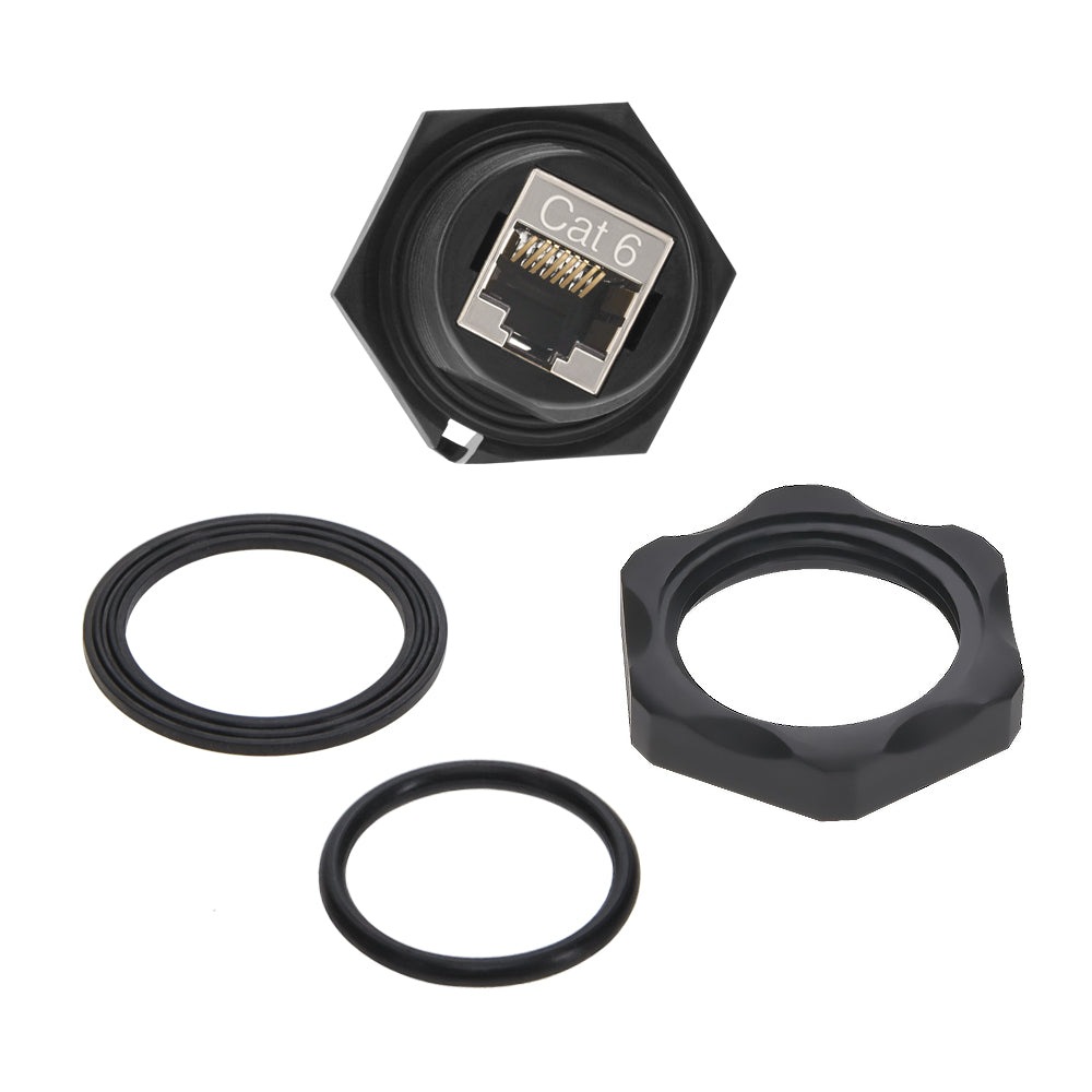 CAT6 RJ45 Shielded Industrial Panelmount Bulkhead Coupler CAT6 RJ45 Shielded Industrial Panelmount Bulkhead Coupler